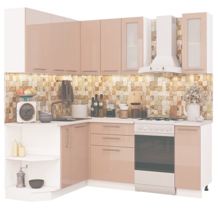 Модульная кухня Олива глянец (Глянец ваниль)