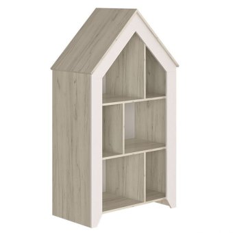 Буква Стеллаж домик детский (крафт белый/ белый софт)