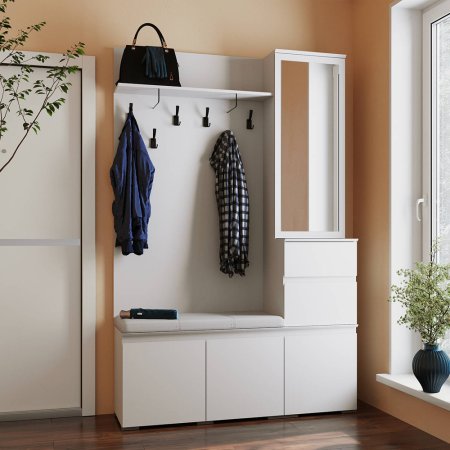 Прихожая Плейона комплект 1 (белый)