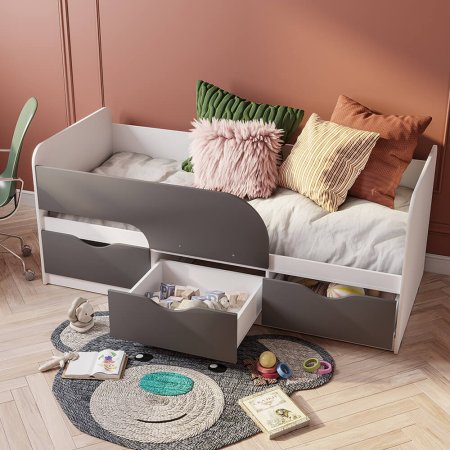 Кровать 0,9 м Стандарт КР-22 80х186 см (белый/F02)