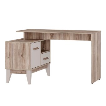 Скандика стол письменный ПС-02 (дуб смоки/кашемир)