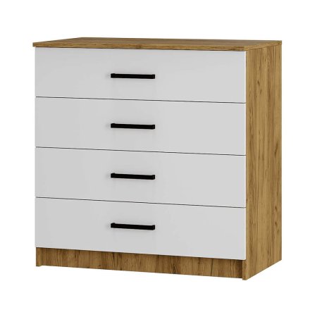 Евро комод КМ-02 (крафт/белый)