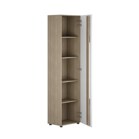 Палермо-3 шкаф 1 ств. ШК-008 (Шимо светлый / глянцевая Белый)