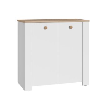 Джастин Комод 16.228.02 (Белый шагрень/ дуб белый)