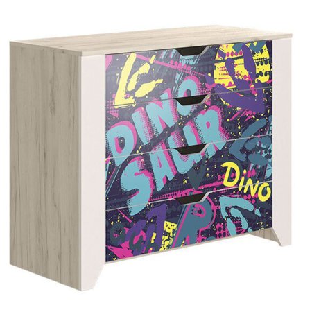 Буква Комод детский (Крафт белый/ Фотопечать Дино)