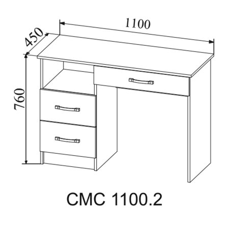 Софи Стол макияжный СМС 1100.2 (Сонома/Белый)
