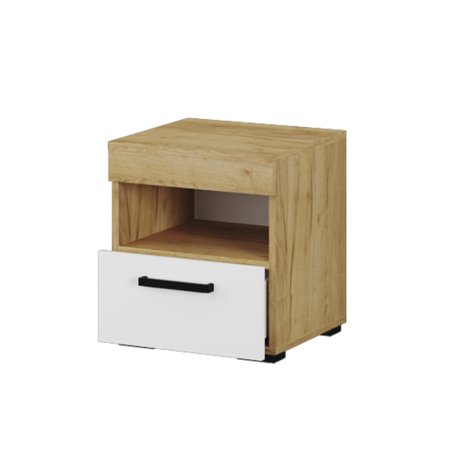 Адель тумба прикроватная (Крафт золотой/Белый)