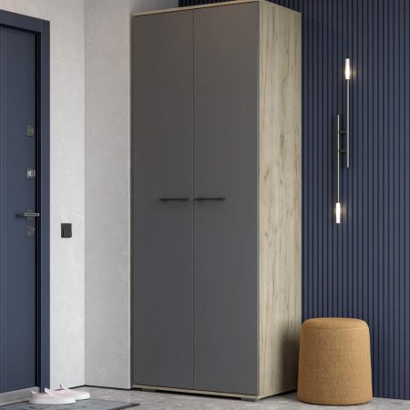 Бостон шкаф ШК-800 (дуб крафт серый/серый графит)