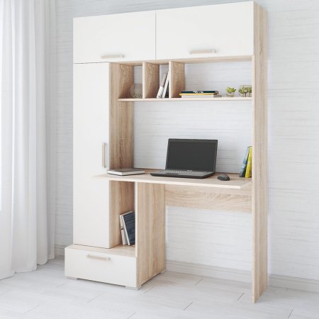 Компьютерный стол Квартет 11 (Сонома/Белый)