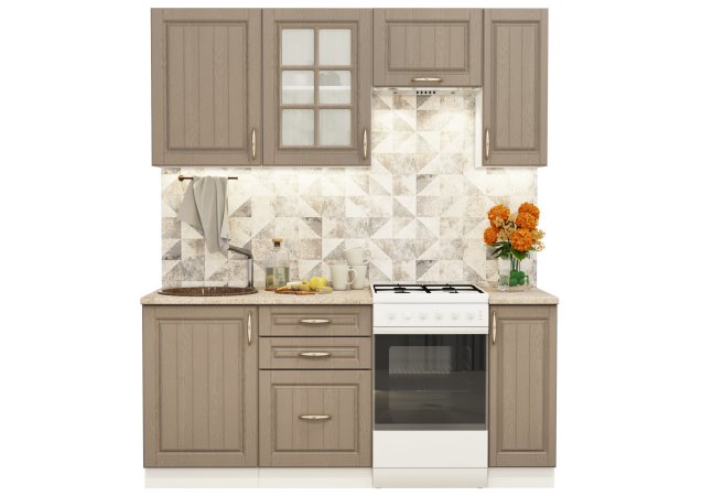 Модульная кухня Лондон (Дуб графит)