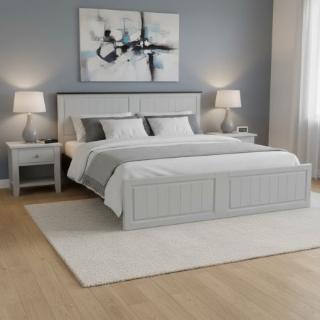 Венеция-1 секция-13 Кровать 160х200 (Венге/Белое дерево)