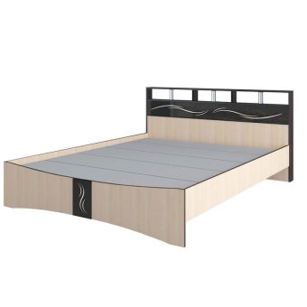 Эрика кровать 160х200 (венге/дуб молочный) (Настил ДСП)