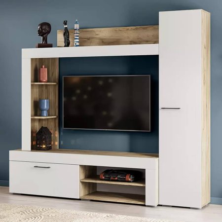 Гостиная Николь (дуб крафт серый/софт айвори)