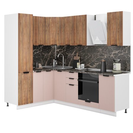 Модульная кухня Норд Line (Орех канадский/софт какао)