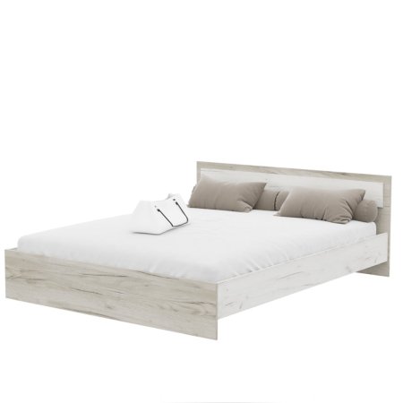 Гармония Кровать КР 601 160х200 (Крафт белый / крафт серый)