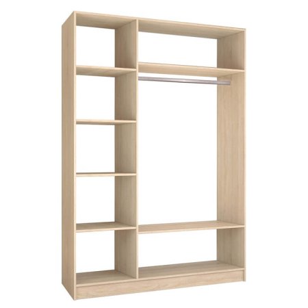 Мадлен шкаф 3 ств. (дуб сонома/МДФ дуб шале мореный)