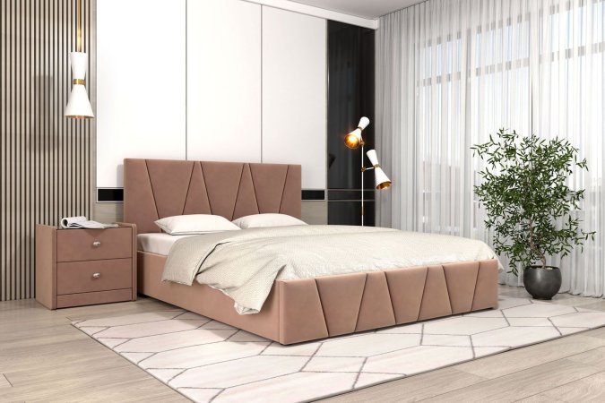 Вендетта кровать 160х200 + металлокаркас (Пудра)