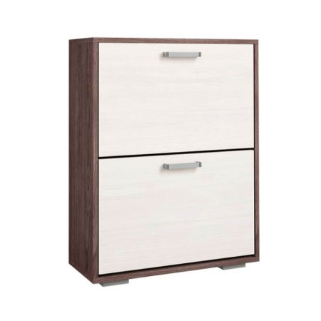 Бриз 11 обувница в прихожую (Анкор Темный/анкор белый) ЦРК.БРЗ.11