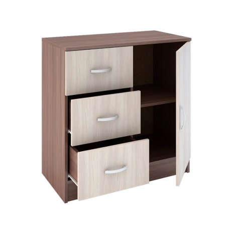 Басса комод КМ 553-М 3 ящика 1 створка (Шимо комби)