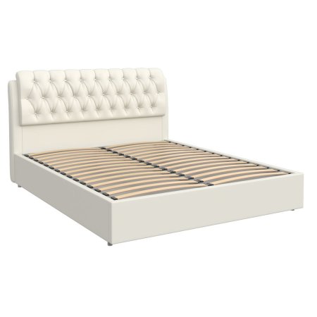 кровать Белиста 160х200 + металлокаркас + подъемный механизм (Белый)