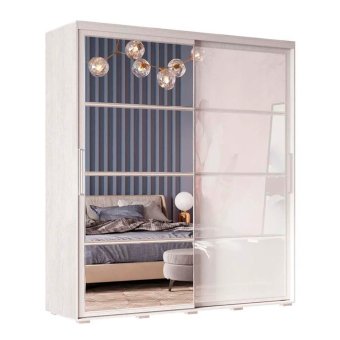 Шкаф-купе Крафт 6 (ясень белый)