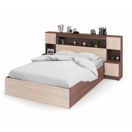 Басса кровать КР 552 160х200 с прикроватным блоком (Шимо комби)