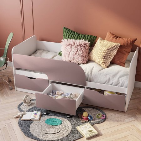 Кровать 0,9 м Стандарт КР-22 80х186 см (Белый/MF13)