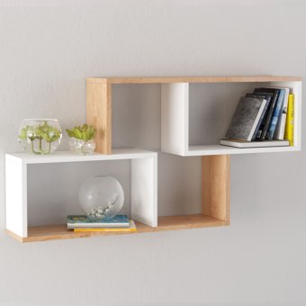 Полка навесная ПН-3 (Гикори рокфорд/Белый)