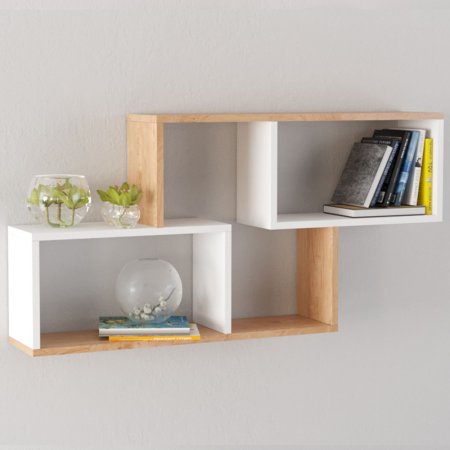 Полка навесная ПН-3 (Гикори рокфорд/Белый)