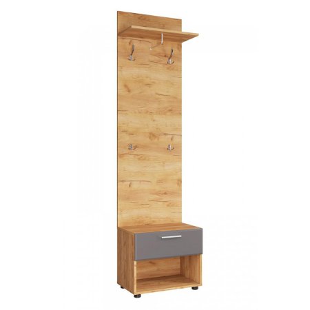 Сафари тумба с вешалкой ТМ-003 (Крафт золотой/матовый Графит Софт)