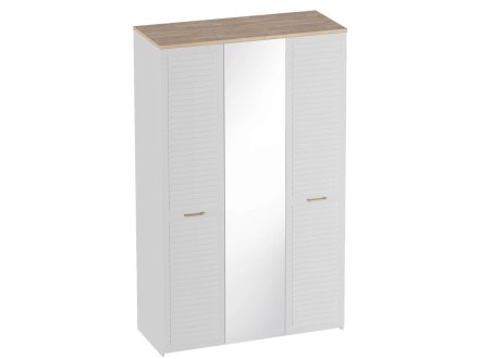 Гавана шкаф 3 дверный (Дуб натуральный светлый / Белый матовый)