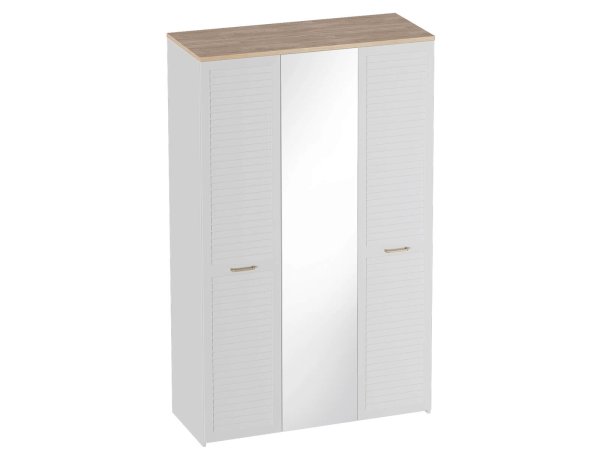 Гавана шкаф 3 дверный (Дуб натуральный светлый / Белый матовый)
