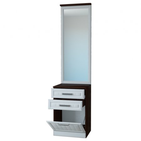 Венеция-1 Секция-1 Зеркало (Венге/Белый)