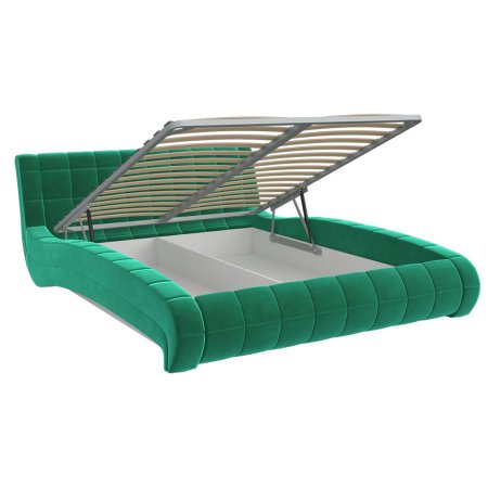 Шарлиз кровать 160х200 + металлокаркас + подъемный механизм (Изумруд)