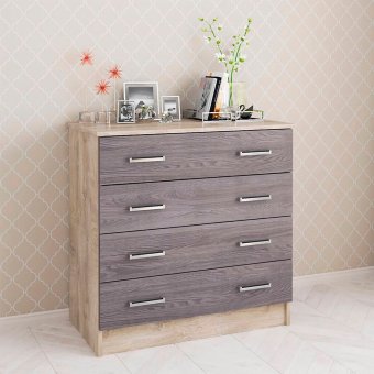 Комод Катрин 3 (дуб эндгрейн/анкор темный)