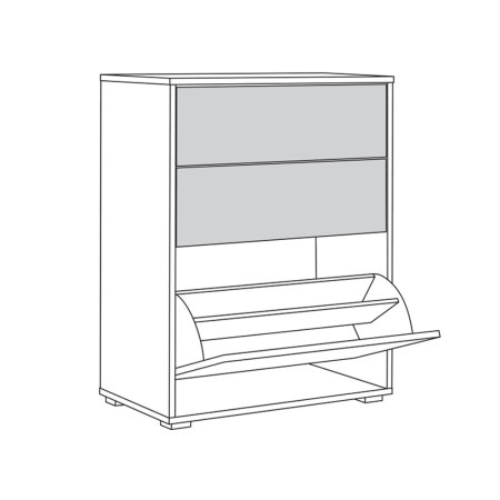 Куба Комод 13.113 N (Сонома / белый)