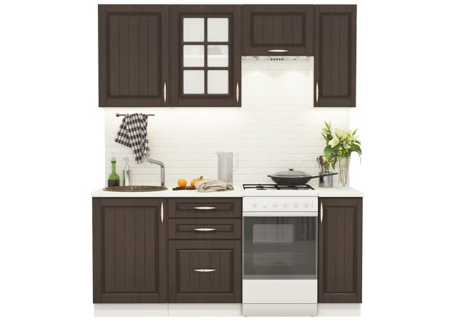 Модульная кухня Лондон (Дуб венге)