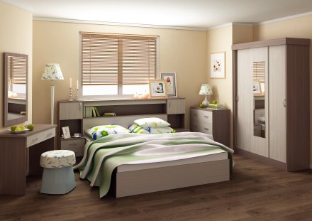 Спальный гарнитур Бася (Шимо комби)