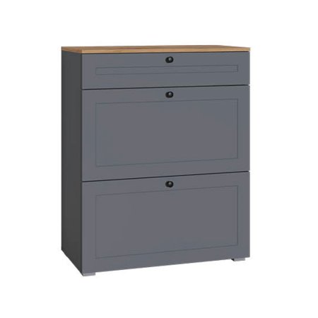 Остин Тумба для обуви 16.121 (Графит / Дуб вотан)