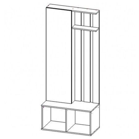 Луксор-12 Вешалка ЦРК.ЛКС.12 (Дел.свет./камень Пьетра черный)
