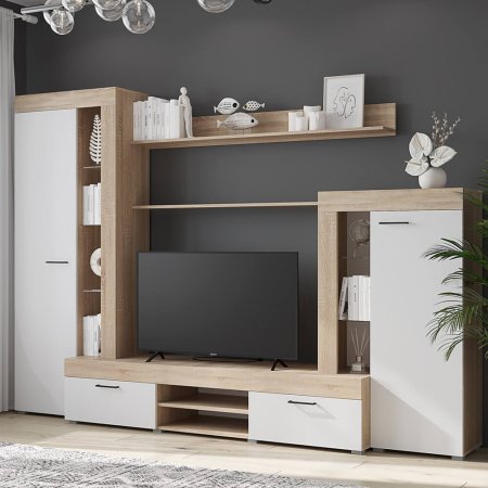 Гостиная Дельта (Сонома/Белый)