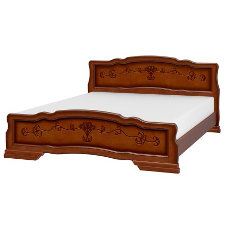 Карина-6 кровать 160х200 +металлокаркас + ножки (Орех)