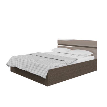 Ненси кровать 160х200 + Основание ламели (Венге/Капучино глянец)