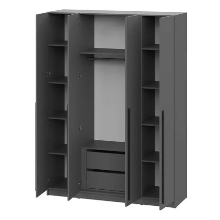 Берген шкаф ШК-1600 4 ств. (Графит)