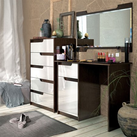 Гавана стол косметический (Венге/акрил белый)