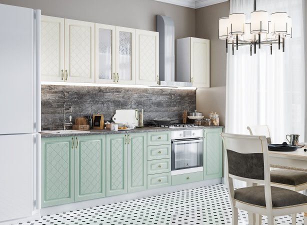 Модульная кухня Версаль (Версаль айвори / версаль васафи)