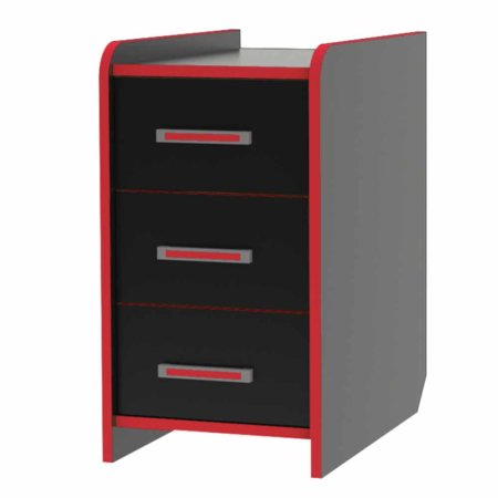 Тумба КЛ 9.3 (черный/красный)