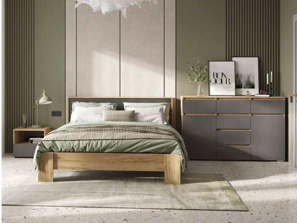 Хелен тумба прикроватная ТБ 01 (Дуб крафт золотой/Графит)