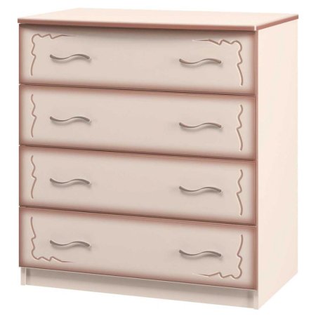 Виктория (ЛАК) комод 4ящ. (Макиато/Дуб Молочный с патиной)