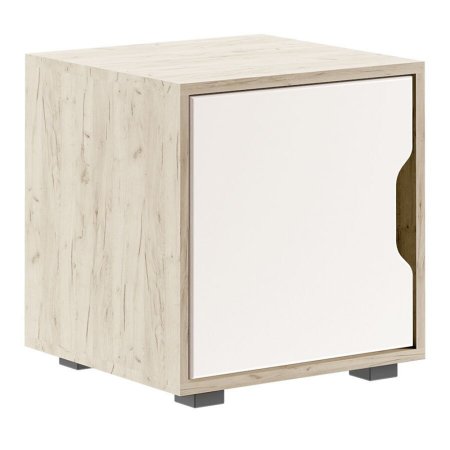 Буква Стеллаж со створкой детский (крафт белый/ белый софт)